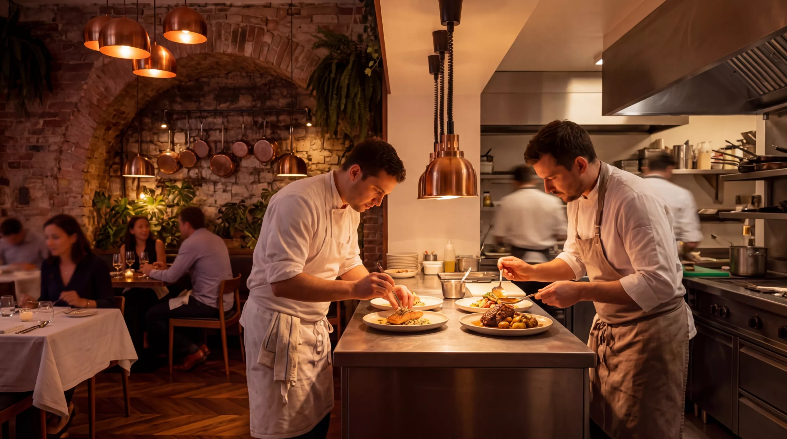 Intérieur du restaurant La Cour Paris 11e